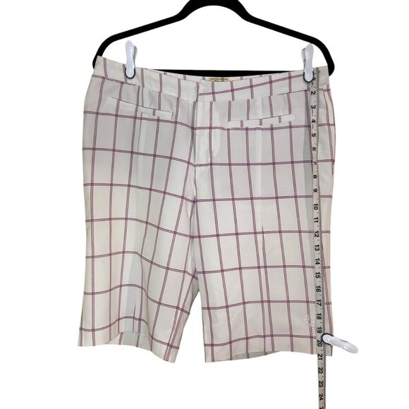 Catwalk Performance Artwear white/pink/burgundy lined golf shorts - Picture 10 of 11